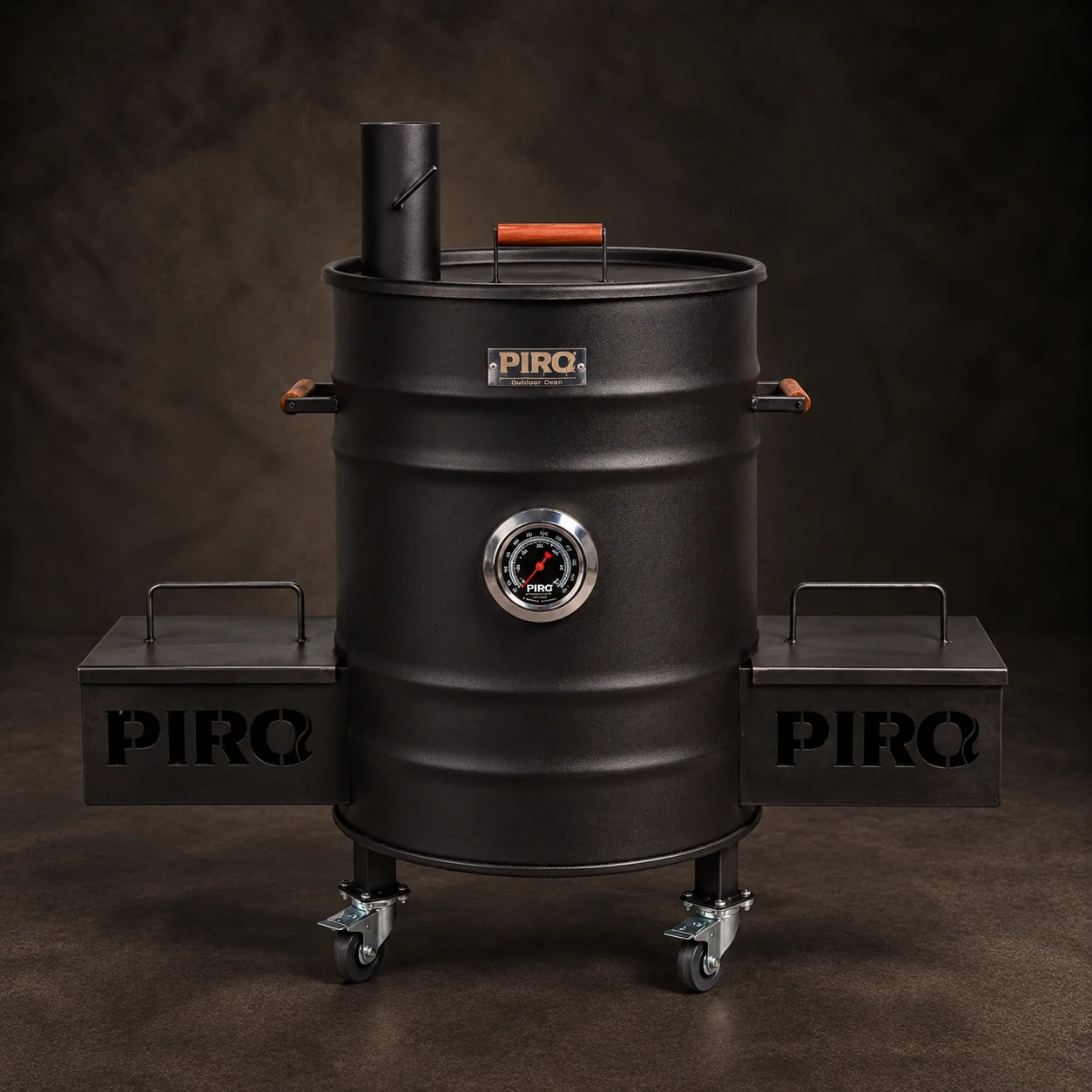 The 60 litre smoker oven, on dark stone