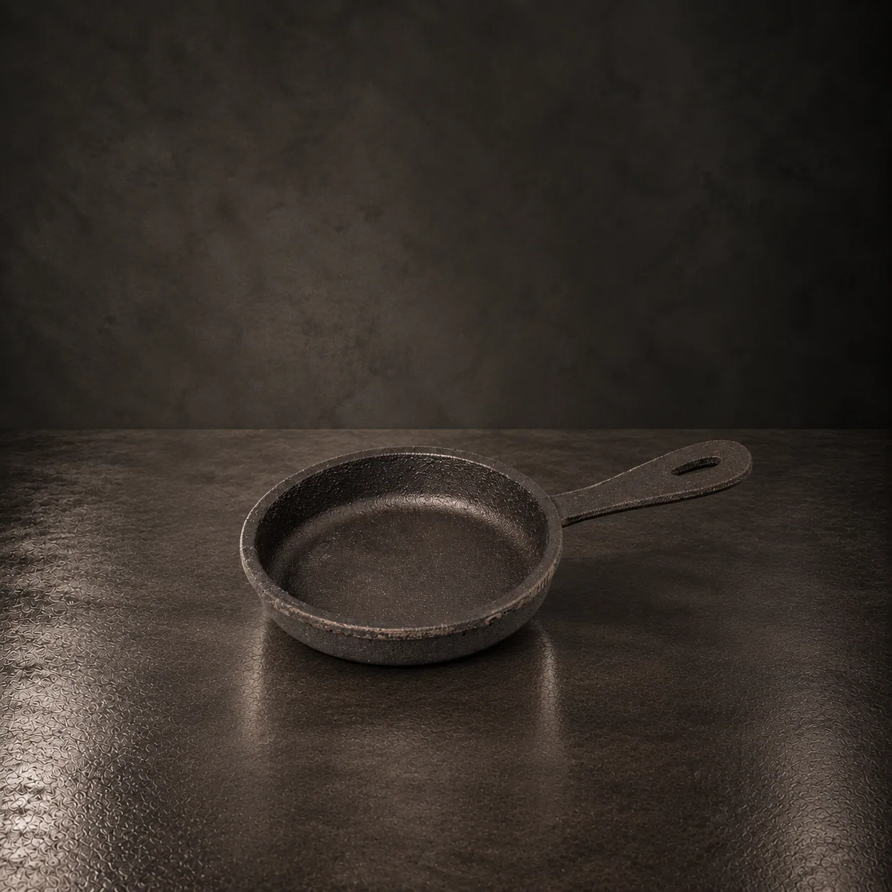 The iron provoletera, on dark stone
